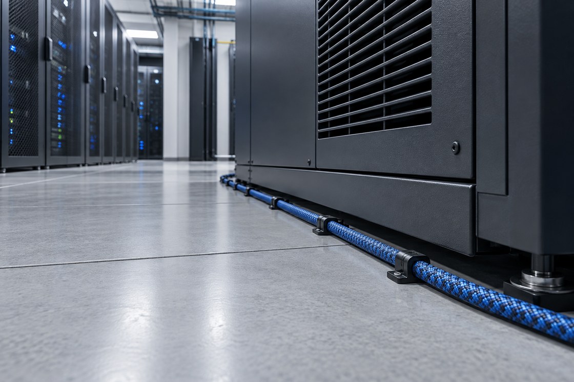 Cabo sensor de vazamento junto à base de equipamento de climatização